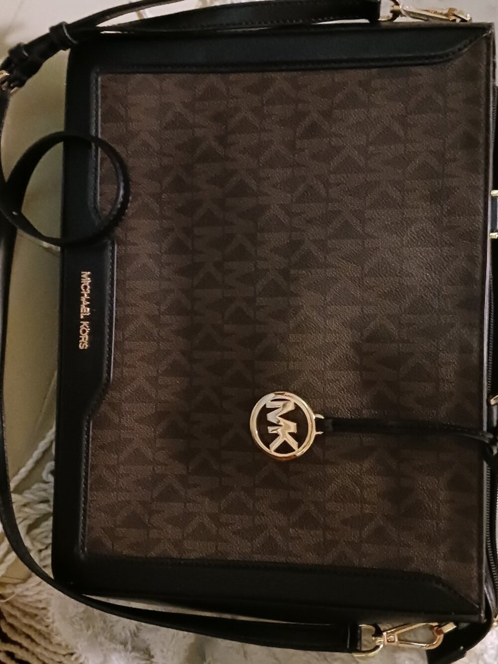 Michael Kors Brown and Black Purse NWOT